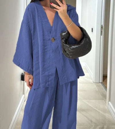 Teresa Set | full trousers and loose jacket