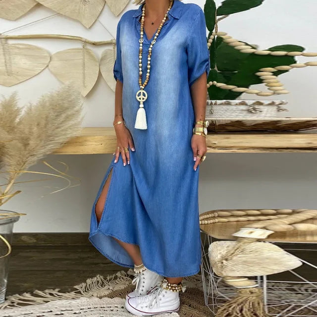 LEA™ | Long Jeans Style Dress