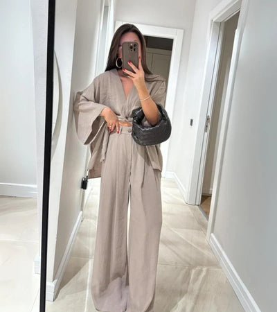 Teresa Set | full trousers and loose jacket