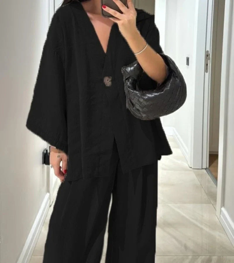 Teresa Set | full trousers and loose jacket