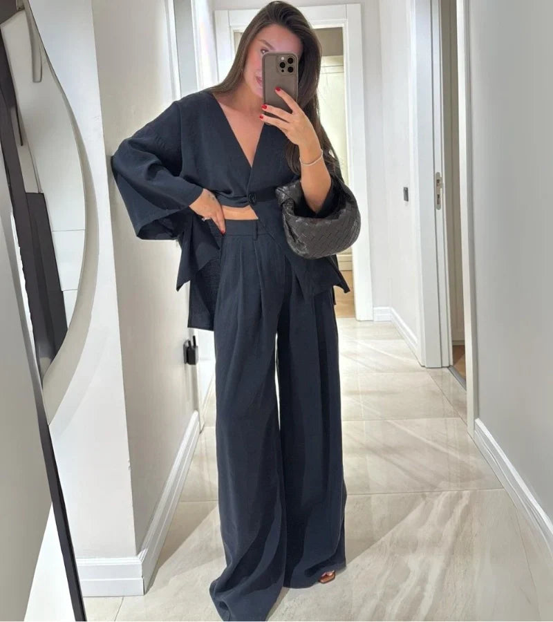 Teresa Set | full trousers and loose jacket