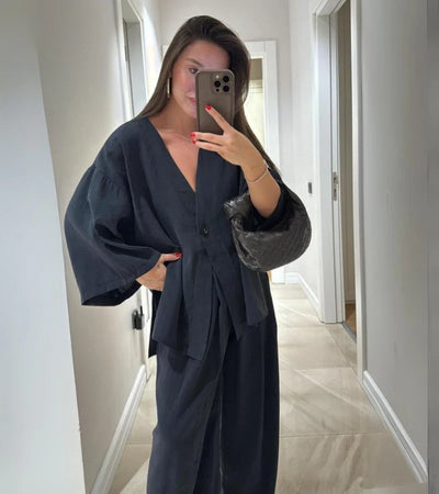 Teresa Set | full trousers and loose jacket