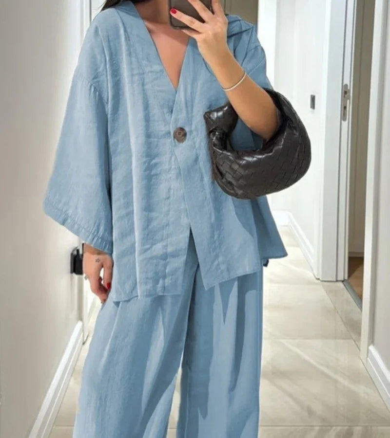Teresa Set | full trousers and loose jacket