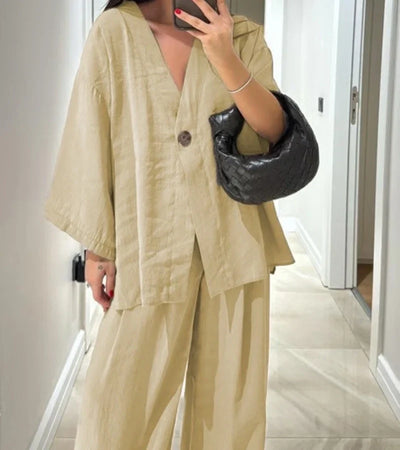 Teresa Set | full trousers and loose jacket
