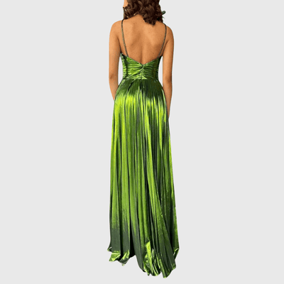 SHER | Maxi dress in metallic fabric