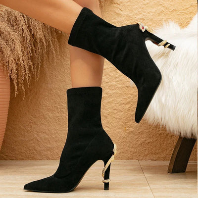 Medusa Rhinestone Crystal Boots