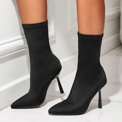 Nylon Stiletto Boots