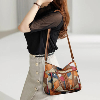Mosaic Leather Handbag