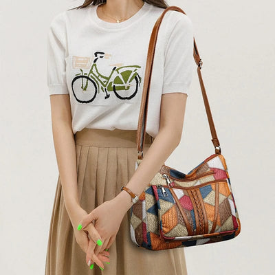 Mosaic Leather Handbag