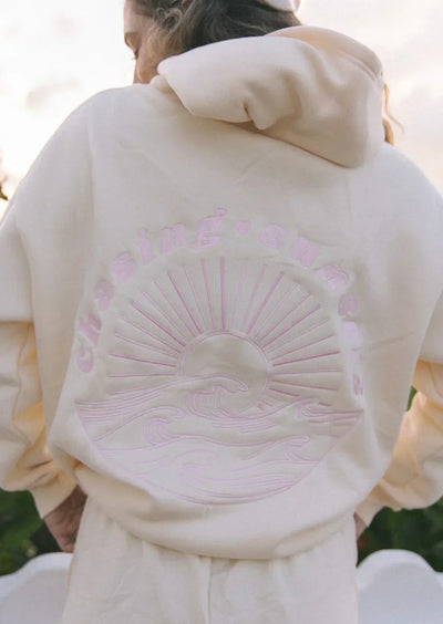 LUNA Hoodie - Oversized Fit - Soft Cotton Blend - Tropical Back Print - Casual Look