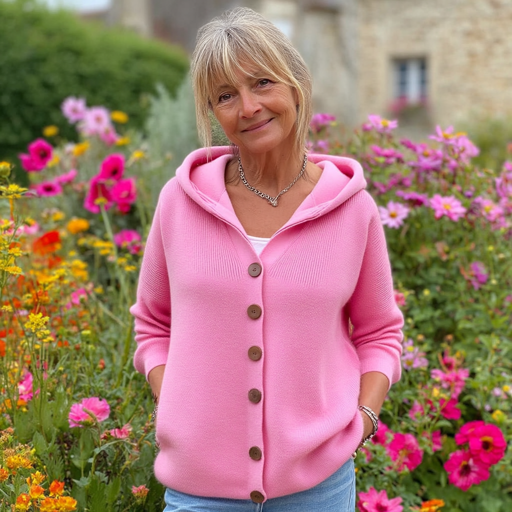 Eleanor | Hooded Cardigan with Buttons