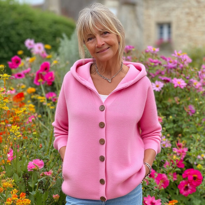 Eleanor | Hooded Cardigan with Buttons